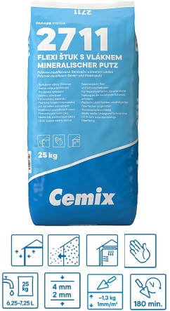 cemix 2711 flexi štuk s vláknem